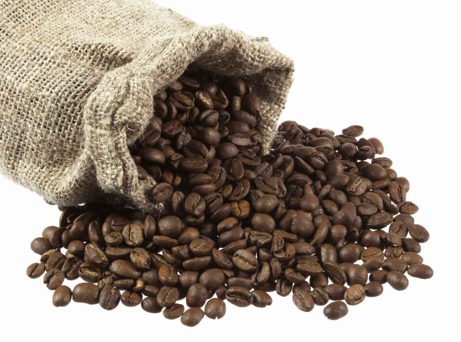 Coffee beans in canvas sack by Bragin Alexey via Shutterstock