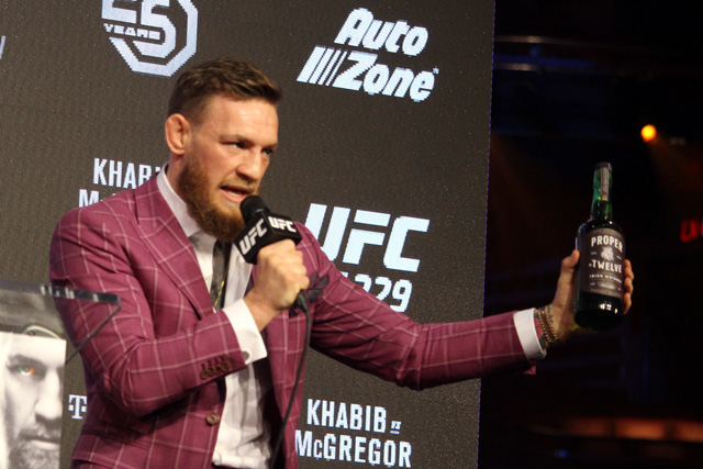 Conor McGregor with Proper 12 whiskey