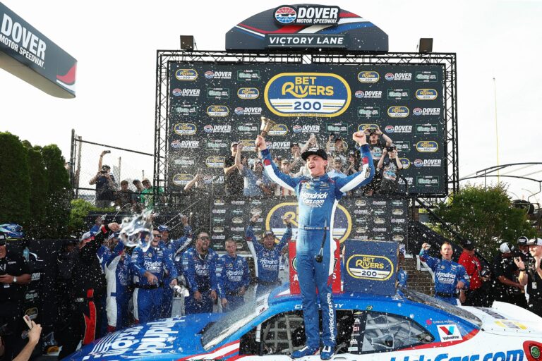Corey Day in victory lane - Dover Motor Speedway - NASCAR O'Reilly Series
