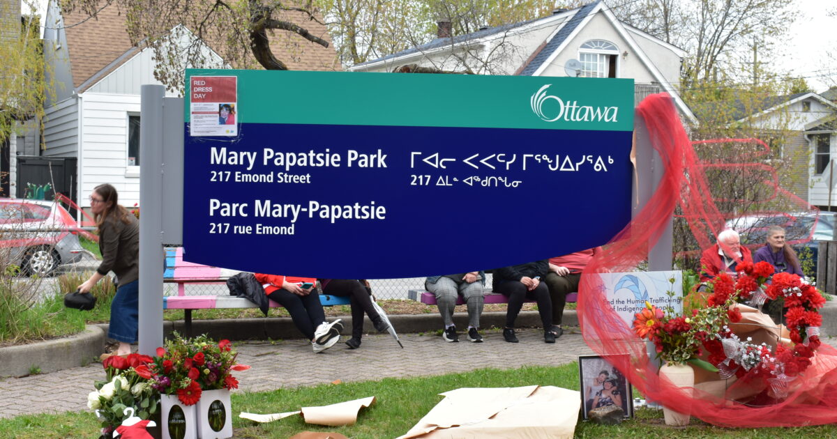 Ottawa renames park for Mary Papatsie on Red Dress Day