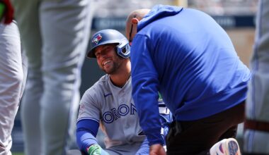 Toronto Blue Jays’ George Springer OK after getting hit on foot, no new fractures