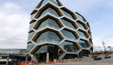 Vancouver’s The Hive, built with perimeter mass timber seismic bracing, becomes an instant landmark
