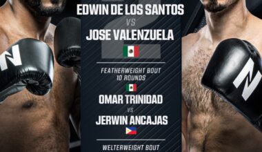 Jose Valenzuela Gets Chance To Erase Edwin De Los Santos KO Loss