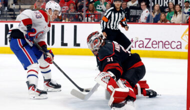 Canadiens score fastest four goals to start a road playoff game in franchise history