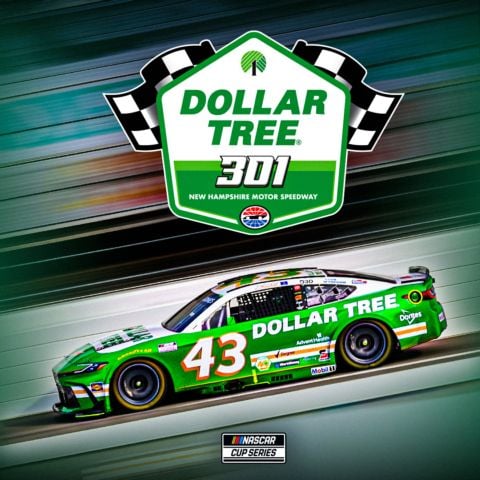 LEGACY MOTOR CLUB driver Erik Jones in the No. 43 Dollar Tree Toyota during the NASCAR Cup Series race at Martinsville Speedway on March 29, 2026.