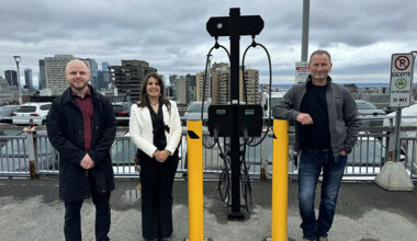 New electric vehicle charging stations at the Montreal General Hospital