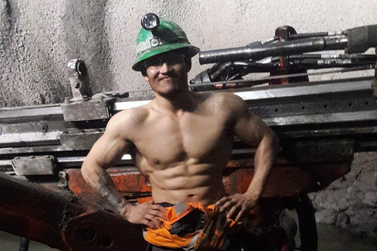 Enkh Orgil Baatarkhuu working in the mines in Mongolia.