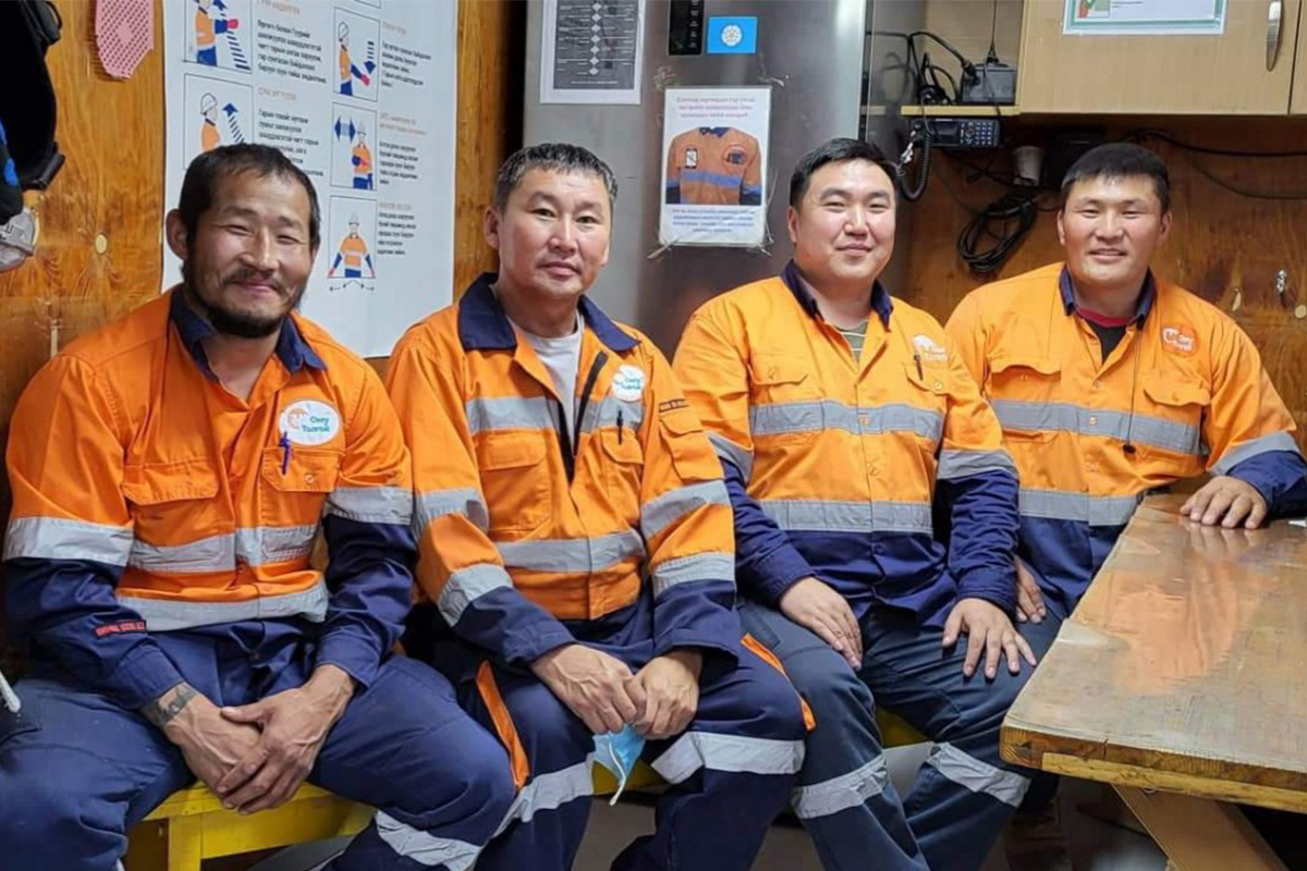 Enkh-Orgil Baatarkhuu in his mining uniform.