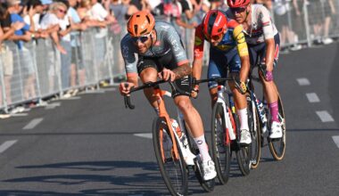 Ganna rides ahead of Sobrero and Stuyven