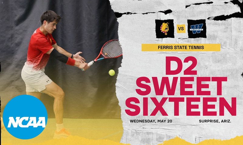 Ferris State men's tennis draws Washburn In NCAA D2 Sweet Sixteen matchup In Arizona
