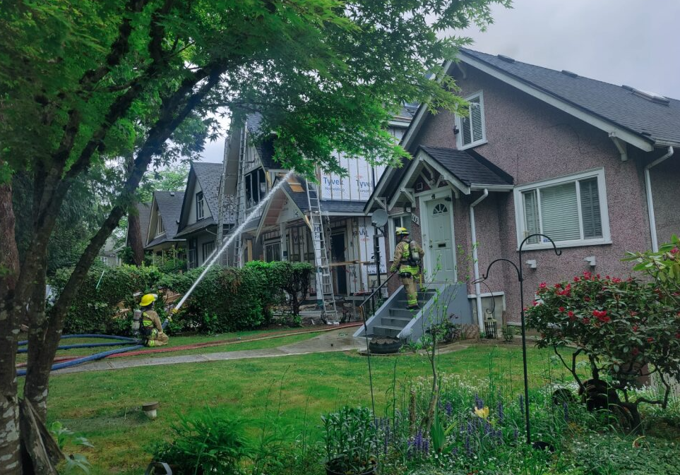 Vancouver Fire Rescue was called to the scene of a large blaze at a three-storey home in Vancouver on May 8, 2026. 