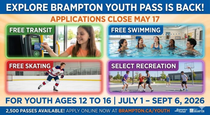 Brampton’s Free Youth Summer Pass Is Back — Applications Close May 17