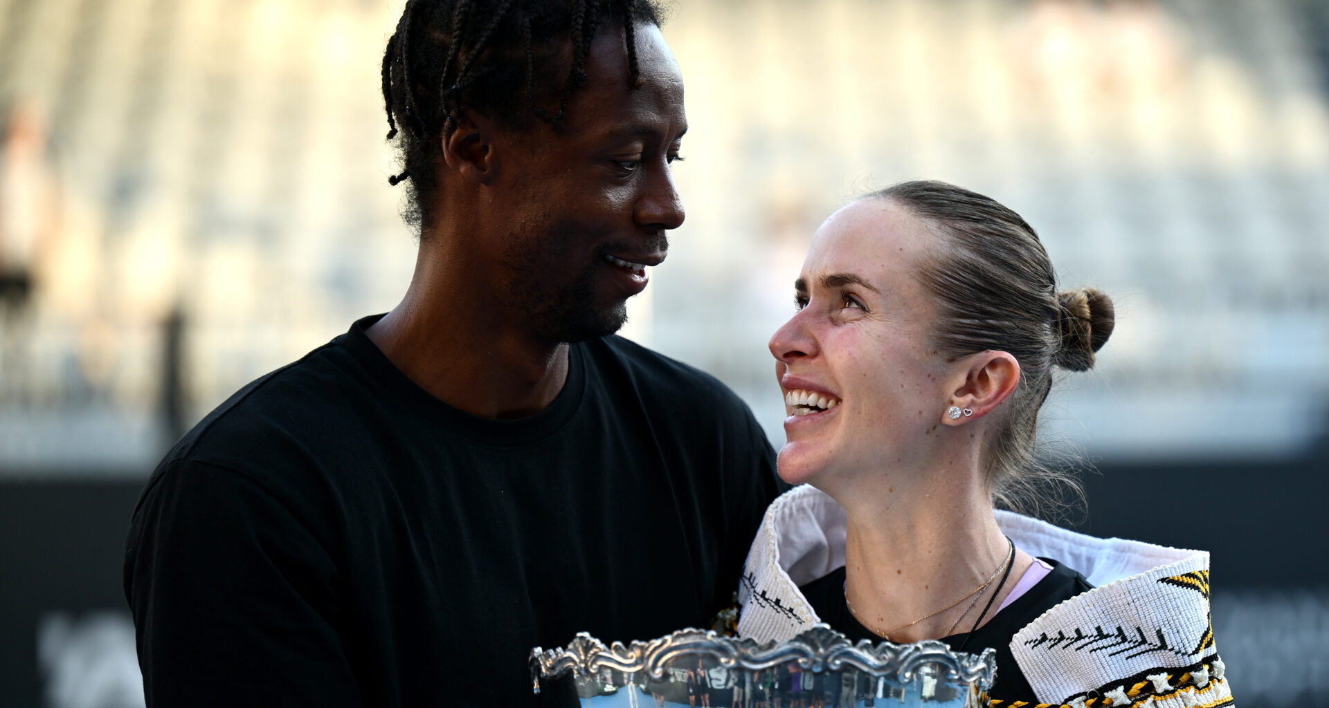 On Monfils' big night, Svitolina tells daughter Skaï about her dad, 'the magician'