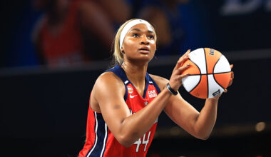 ATLANTA, GA - MAY 3: Kiki Iriafen #44 of the Washington Mystics free throw during the game against the Atlanta Dream on May 3, 2026 at Gateway Center Arena at College Park in Atlanta, Georgia. NOTE TO USER: User expressly acknowledges and agrees that, by downloading and or using this photograph, User is consenting to the terms and conditions of the Getty Images License Agreement. Mandatory Copyright Notice: Copyright 2026 NBAE (Photo by Joe Boatman/NBAE via Getty Images)