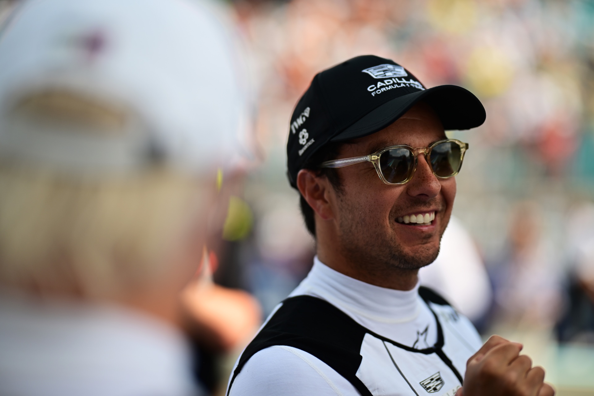 MIAMI, FLORIDA - MAY 02: Sergio Perez of Mexico and Cadillac F1 Team looks on during the Sprint ahead of the F1 Grand Prix of Miami at Miami International Autodrome on May 02, 2026 in Miami, Florida. (Photo by Mario Renzi - Formula 1/Formula 1 via Getty Images)
