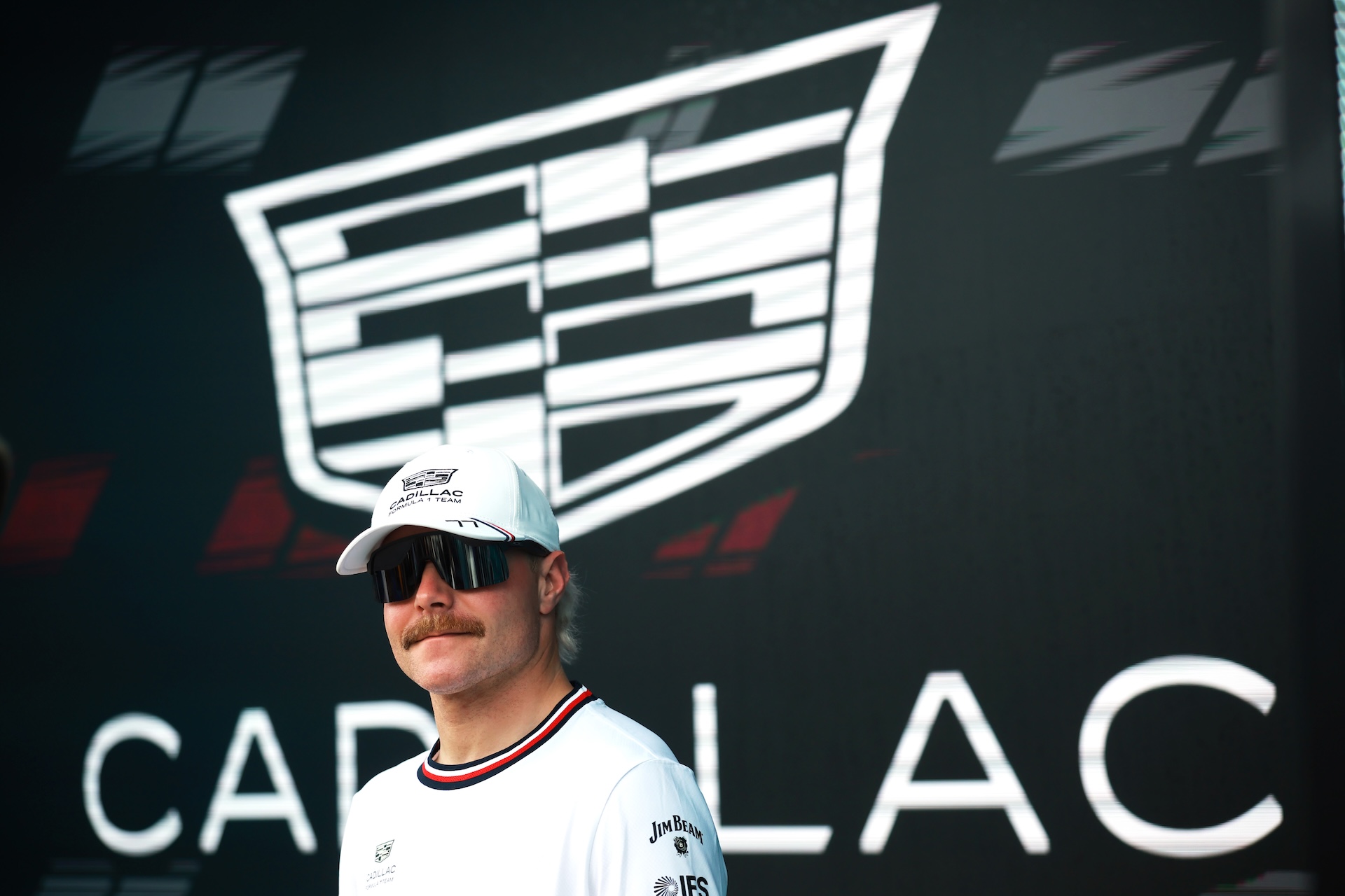 MIAMI, FLORIDA - MAY 03: Valtteri Bottas of Finland and Cadillac F1 Team looks on prior to the F1 Grand Prix of Miami at Miami International Autodrome on May 03, 2026 in Miami, Florida. (Photo by Hector Vivas - Formula 1/Formula 1 via Getty Images)