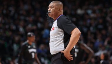 NBA referee Tony Brothers has to be restrained after confronting Timberwolves’ Chris Finch