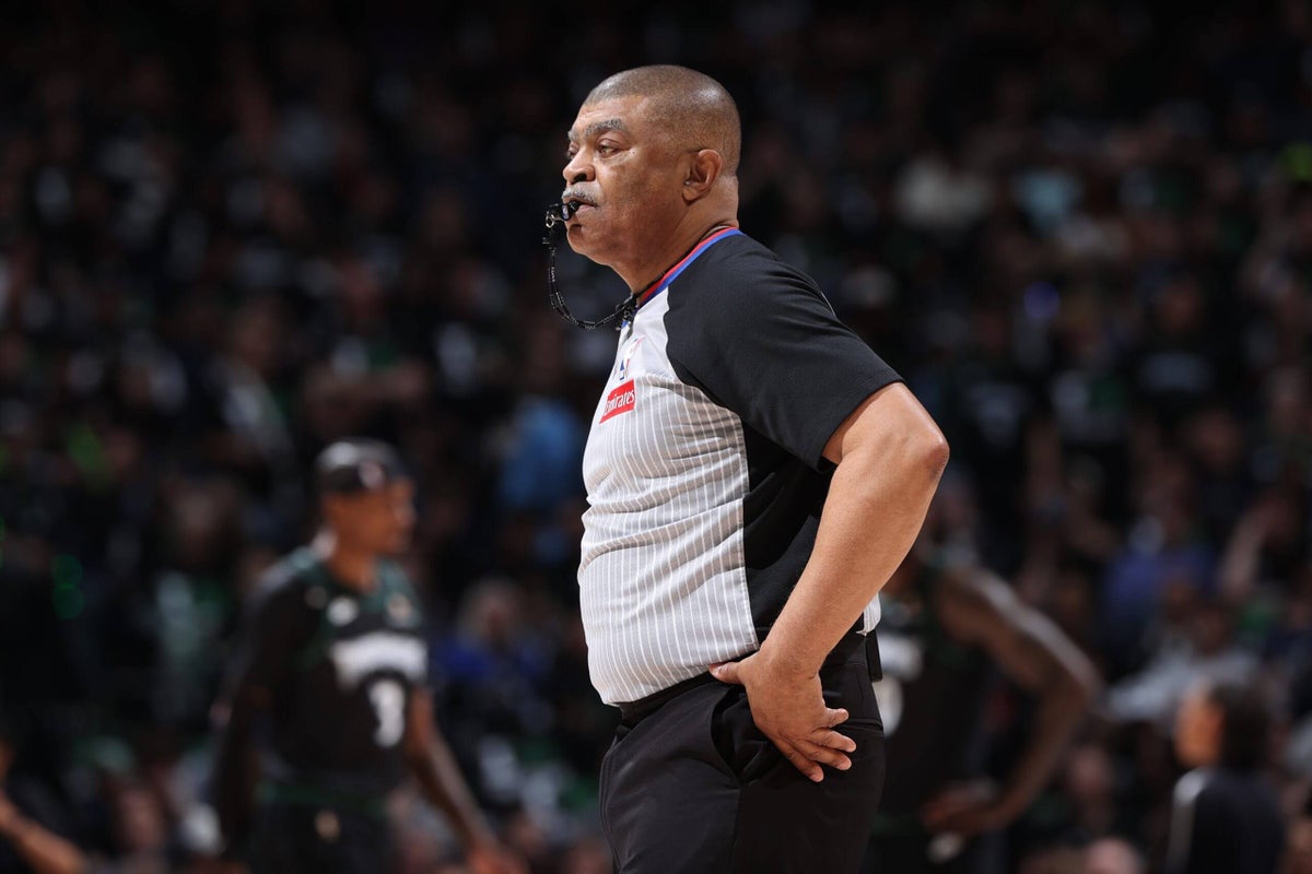 NBA referee Tony Brothers has to be restrained after confronting Timberwolves’ Chris Finch