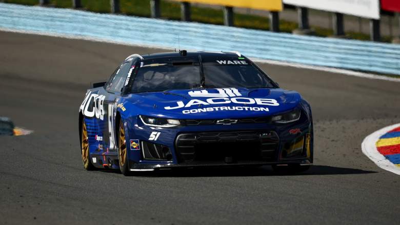 Cody Ware drives the No. 51 Jacob Construction Chevrolet during the NASCAR Cup Series race at Watkins Glen International in 2026.