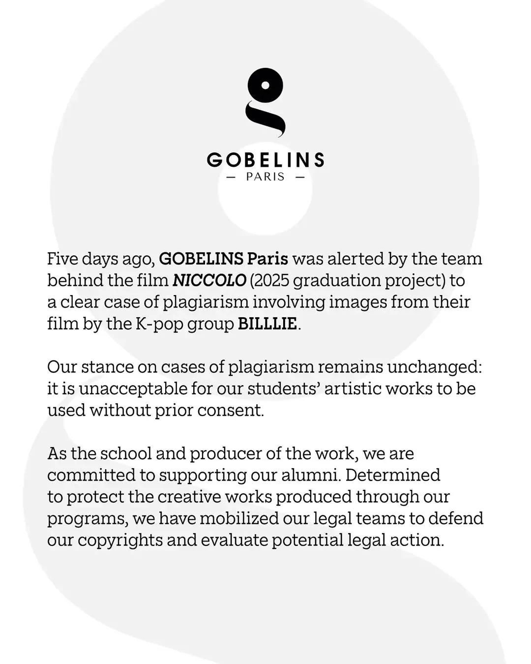 Gobelins Reponse