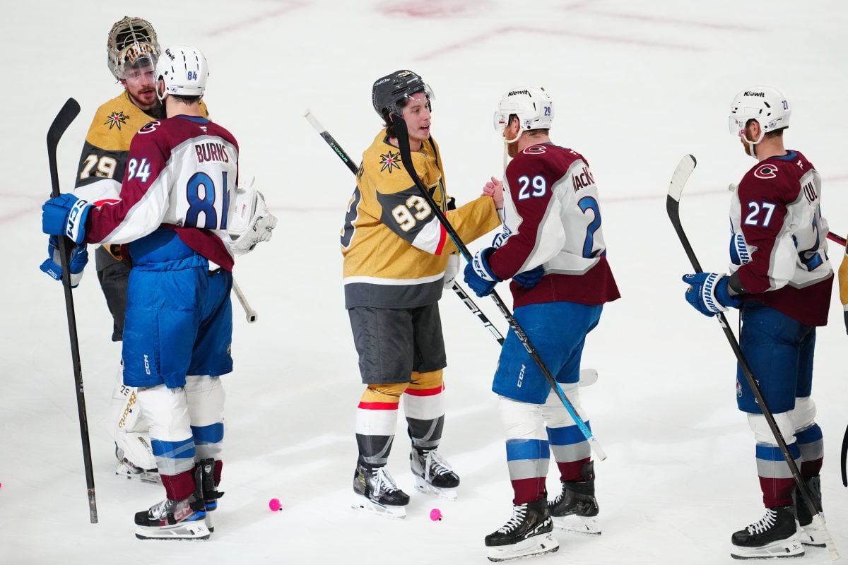 Colorado Avalanche Vegas Golden Knights Handshake