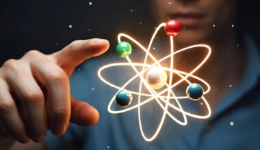 Hand Pointing Atom Model
