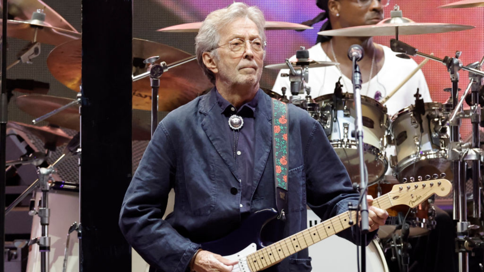 Eric Clapton performs onstage during Day 2 of Eric Clapton's Crossroads Guitar Festival at Crypto.com Arena on September 24, 2023 in Los Angeles, California.