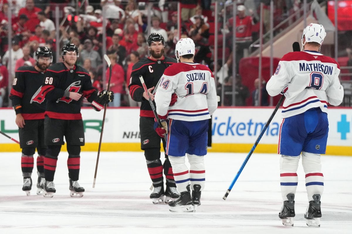 Montreal Canadiens Carolina Hurricanes Handshake