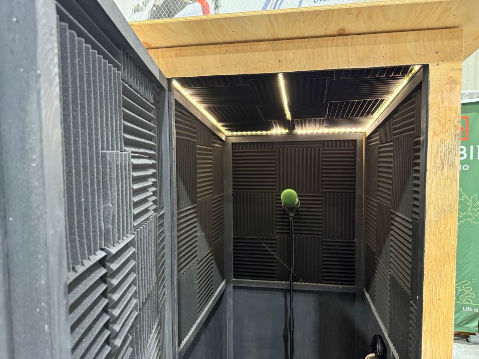 Inside the Cabin Radio outhouse. (We didn't take a photo inside the other outhouse. That one looks like how the inside of an outhouse looks.) Ollie Williams/Cabin Radio