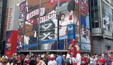 IN PHOTOS: Playoff excitement builds outside Bell Centre ahead of Canadiens-Sabres Game 6