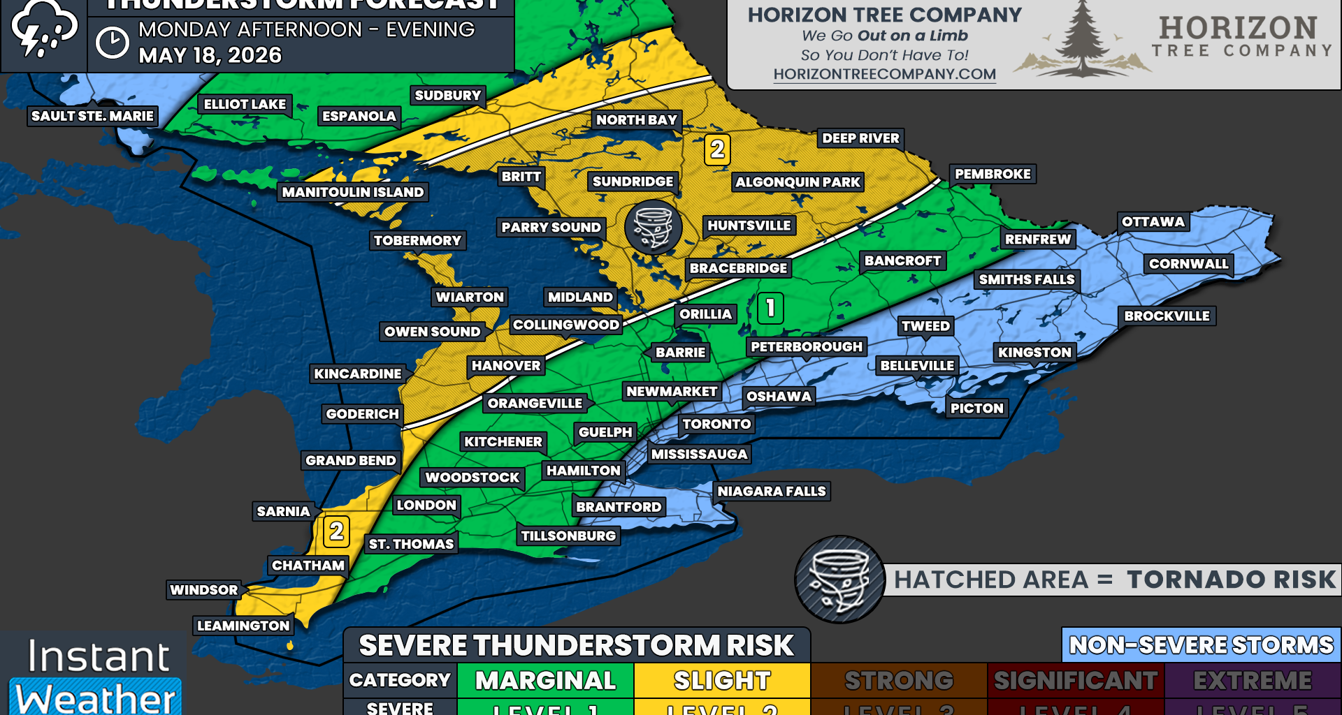 Multi-Day Severe Storm and Tornado Risk Targets Southern Ontario Alongside Summer-Like Heat