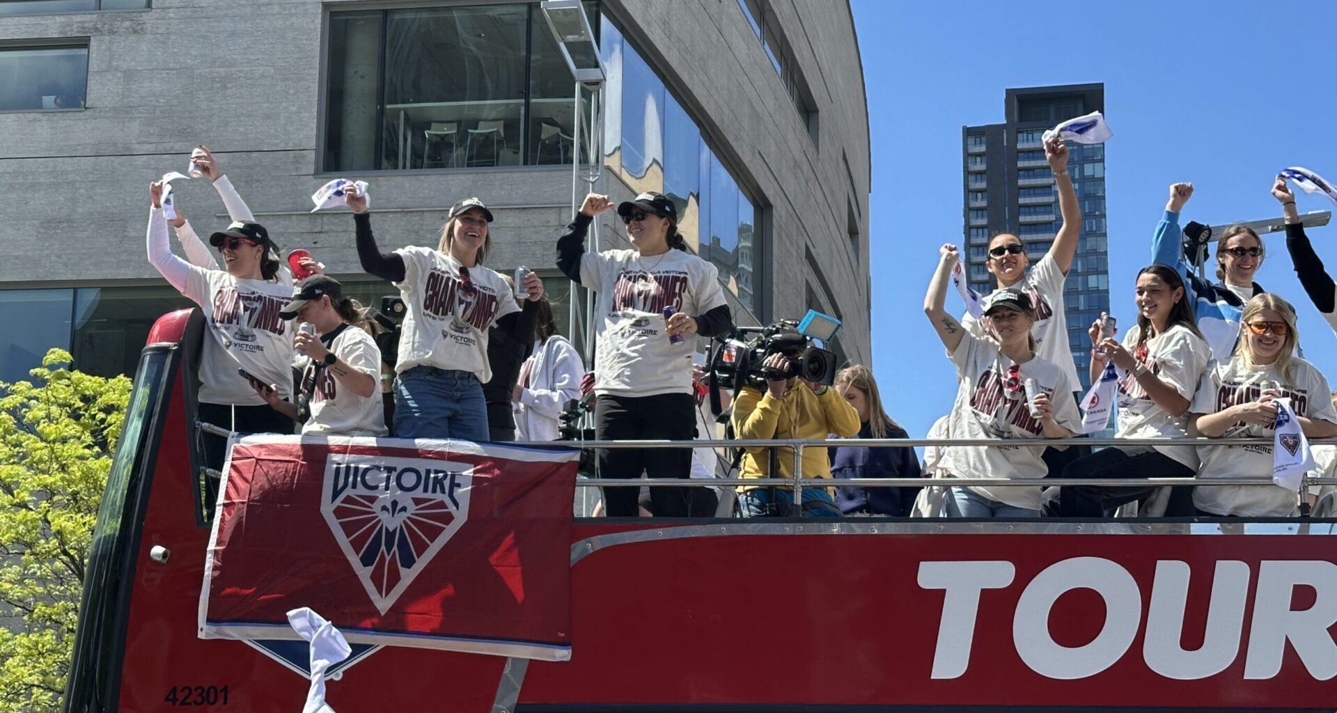 IN PHOTOS: Montréal Victoire celebrate historic Walter Cup win with downtown parade