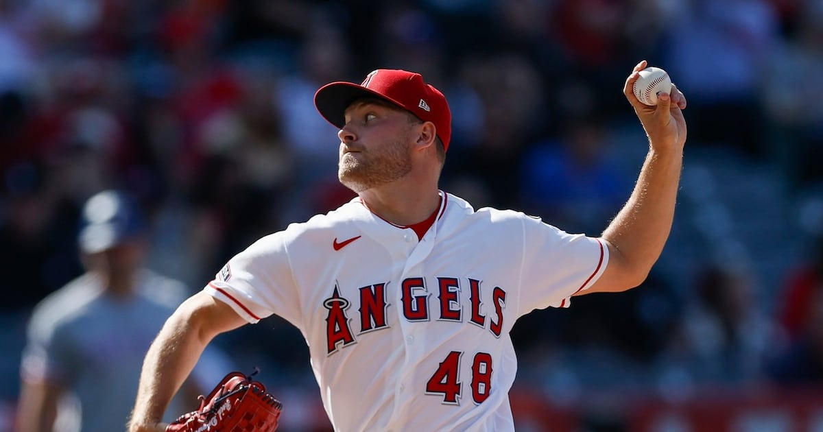 Reid Detmers nearly perfect while striking out 14, Los Angeles Angels beat Texas Rangers on error in 9th for 1st sweep