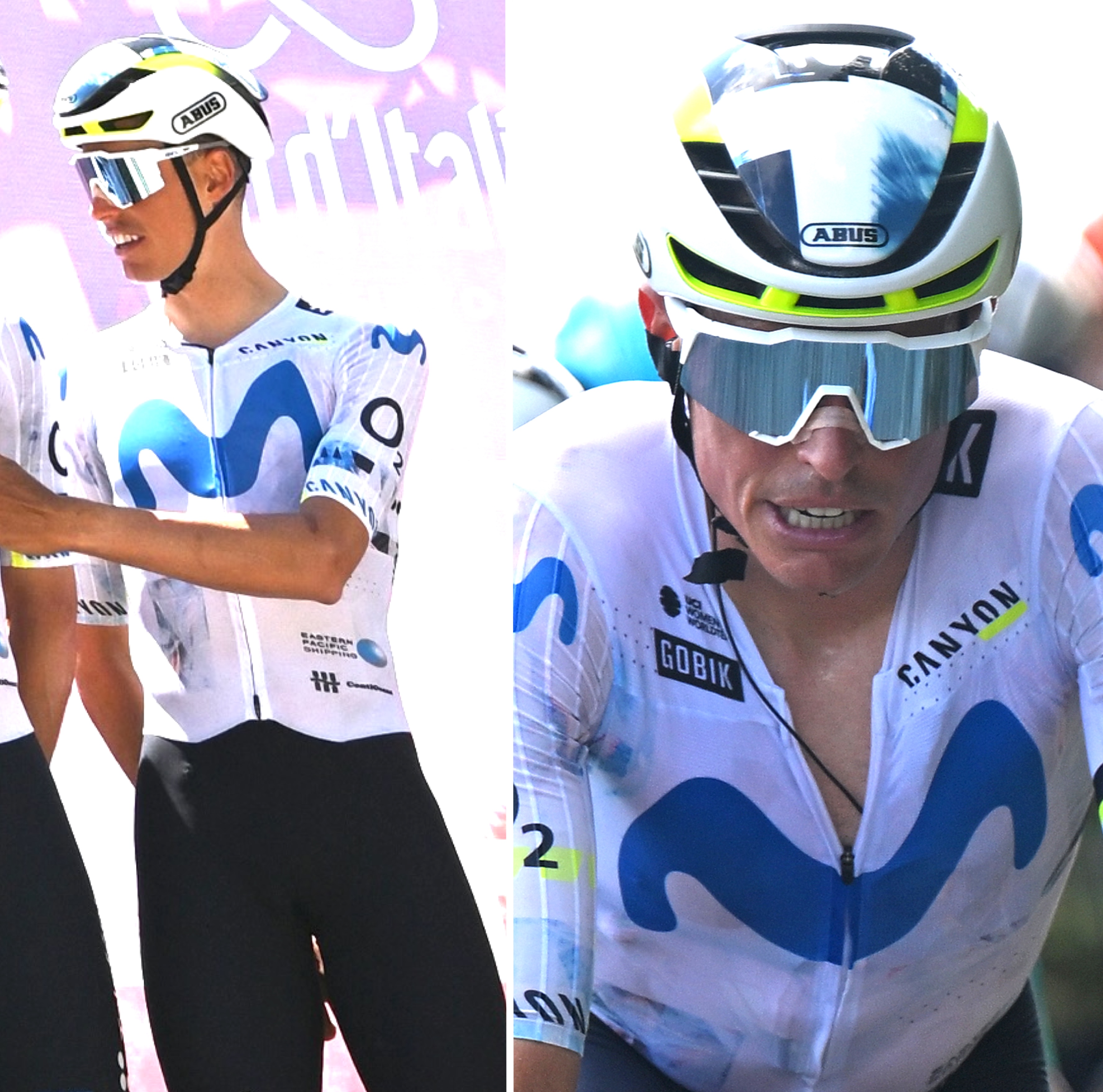 COSENZA, ITALY - MAY 12: Enric Mas of Spain and Team Movistar competes during the 109th Giro d'Italia 2026, Stage 4 a 138km stage from Catanzaro to Cosenza / #UCIWT / on May 12, 2026 in Cosenza, Italy. (Photo by Tim de Waele/Getty Images)