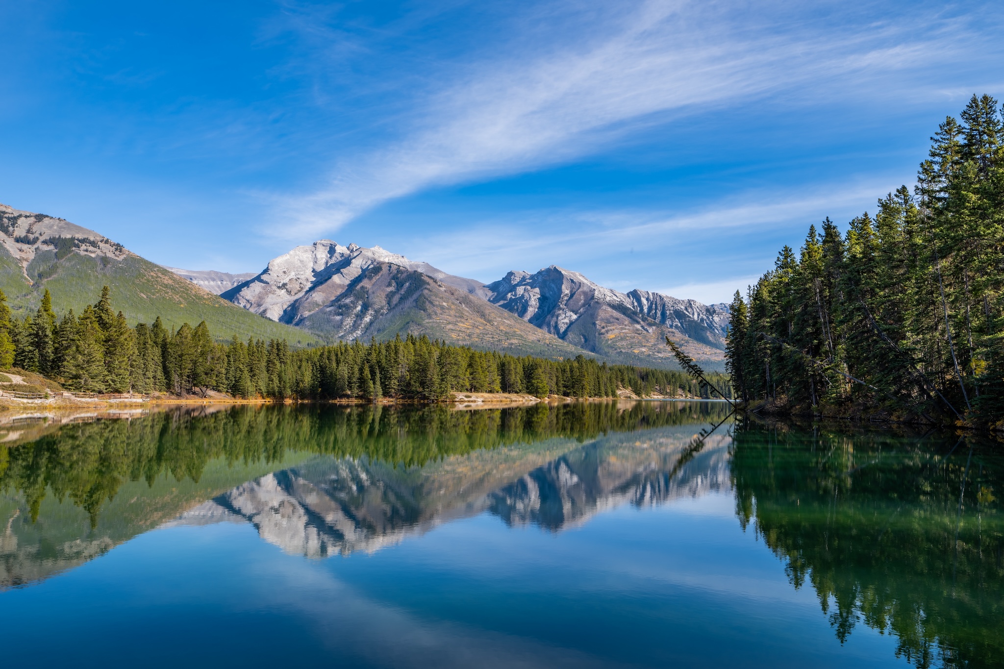 Johnson Lake Banff National Park Panorama