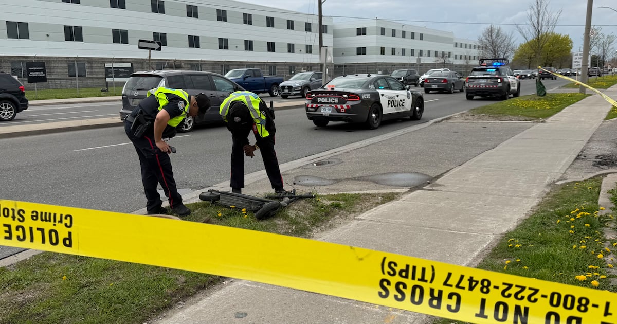 Man riding scooter struck by vehicle in North York