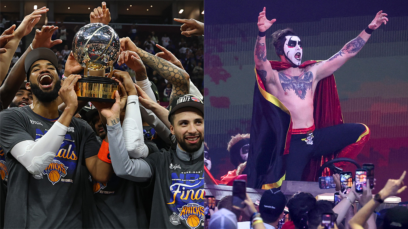Knights with their trophy and Danhausen