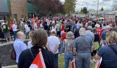 Hundreds rally for opening of Forever Canadian campaign office - CTV News