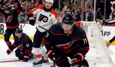 Hurricanes defeat Flyers to take lead in 2nd-round series of NHL playoffs