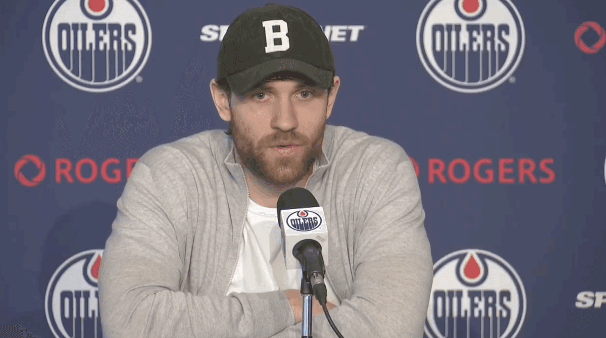 Leon Draisaitl answers questions following Oilers’ playoff exit