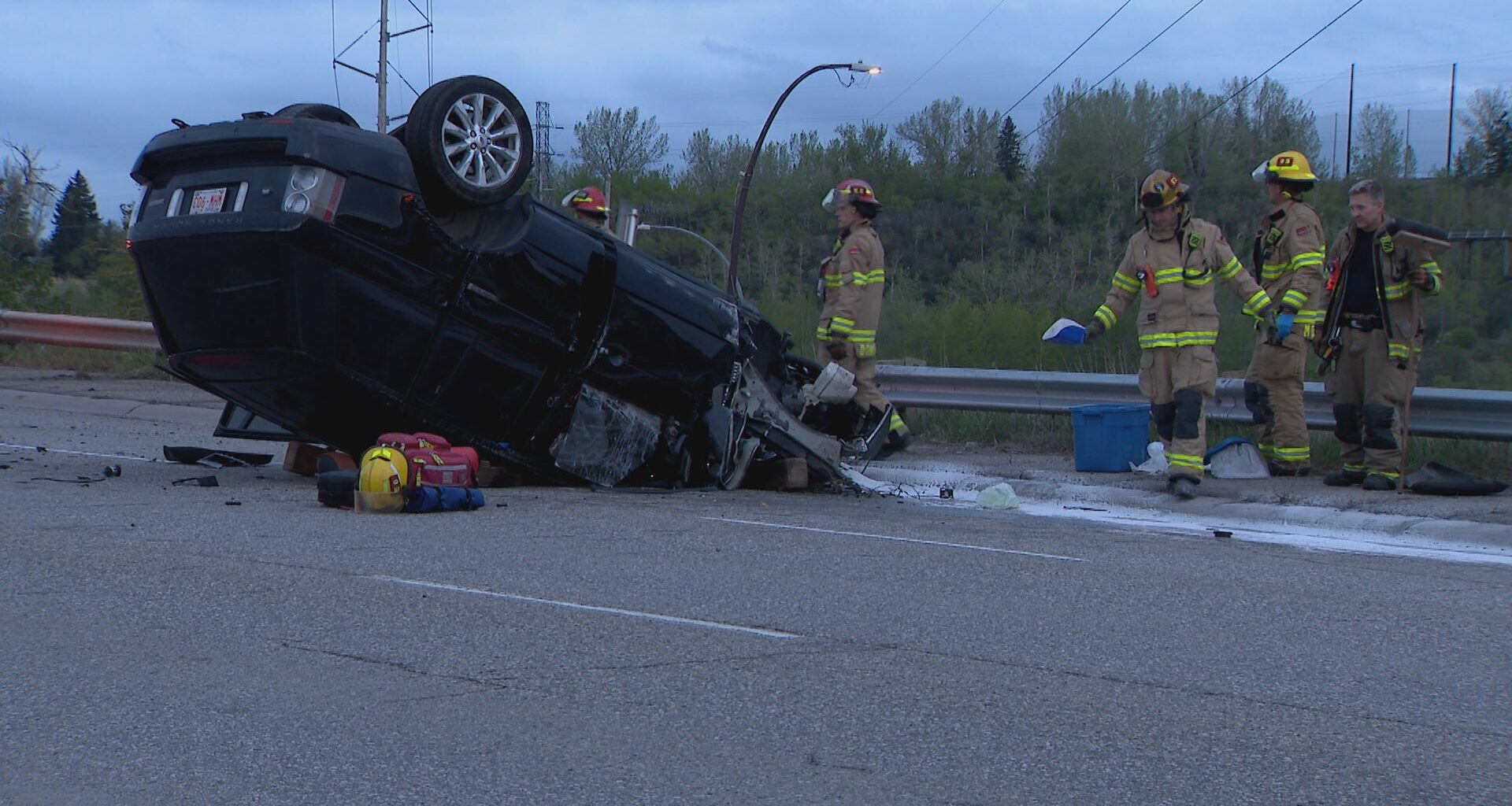 Person suffers minor injuries after vicious rollover in NW Calgary