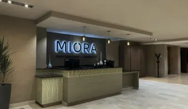 lobby of a Life Time Miora center