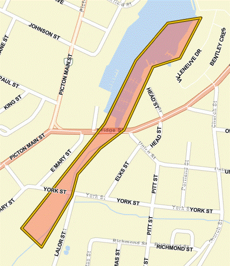A map of the Marsh Creek contamination area.