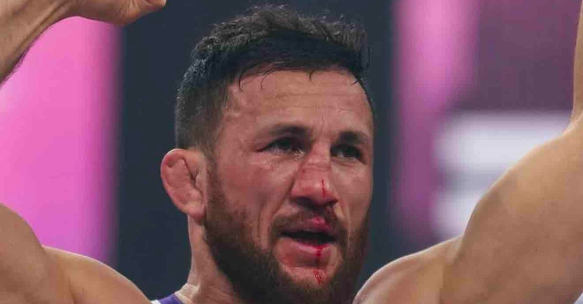 Merab Dvalishvili suffered another broken nose during wrestling match against Frankie Edgar