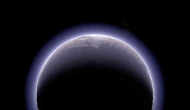 Planet surrounded by thin atmosphere