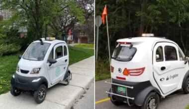 small survey vehicles doing important road work in mississauga.