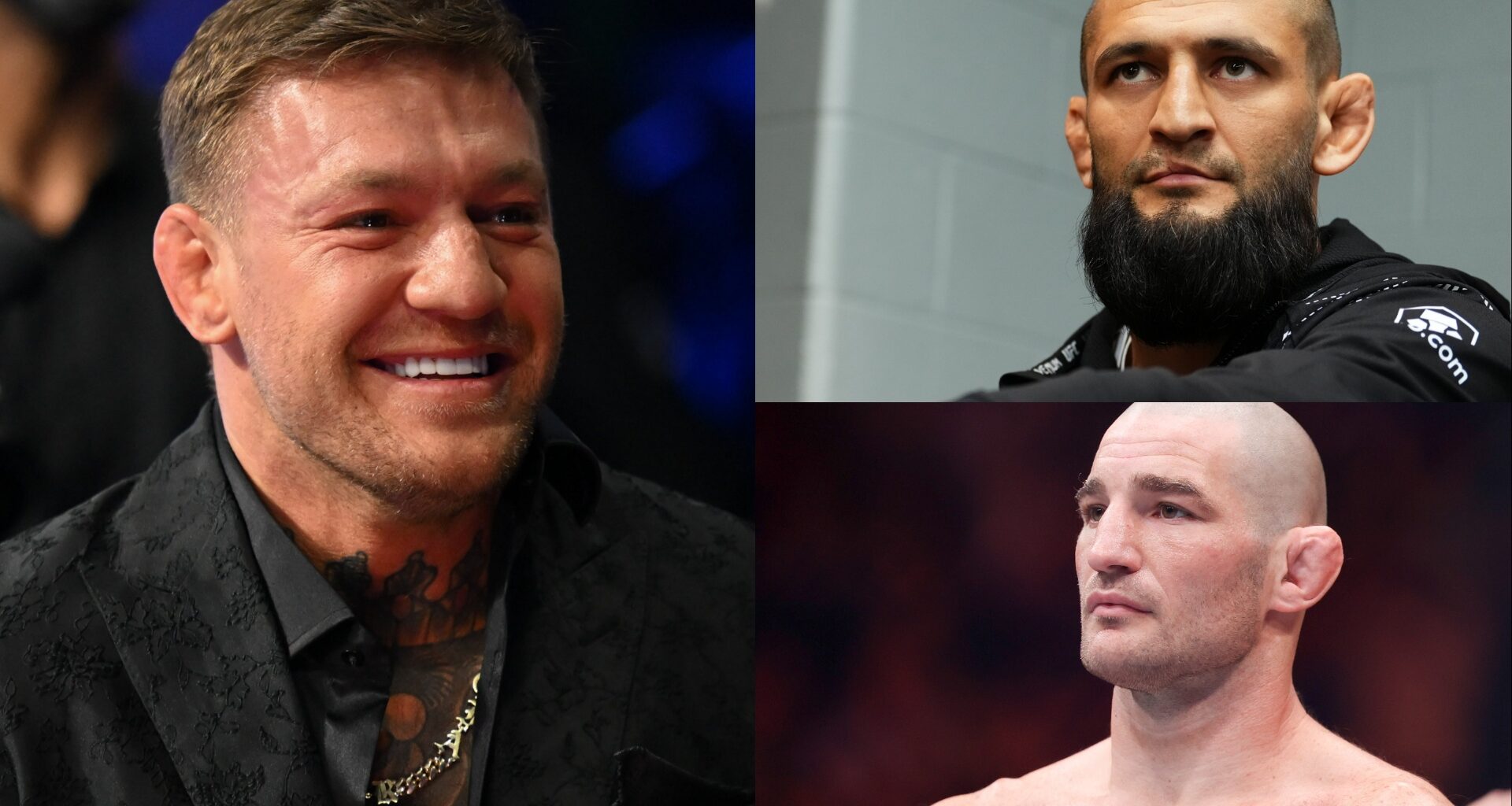Conor McGregor, Sean Strickland and Khamzat Chimaev
