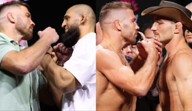 Dricus du Plessis faces off with Khamzat Chimaev and Sean Strickland