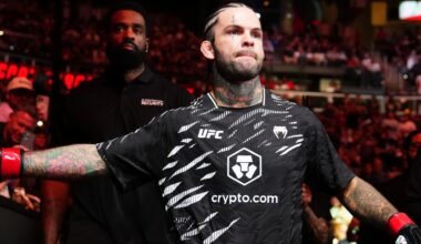 Cody Garbrandt walks to the Octagon for his fight at UFC Atlanta