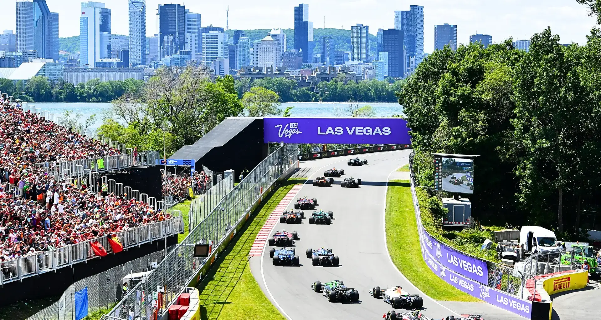 MONTREAL, QUEBEC - JUNE 15: George Russell of Great Britain driving the (63) Mercedes AMG Petronas
